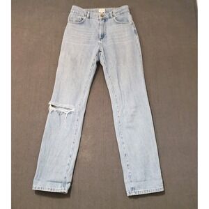 French Connection Jeans Womens Size 2 High‎ Rise Straight Distressed